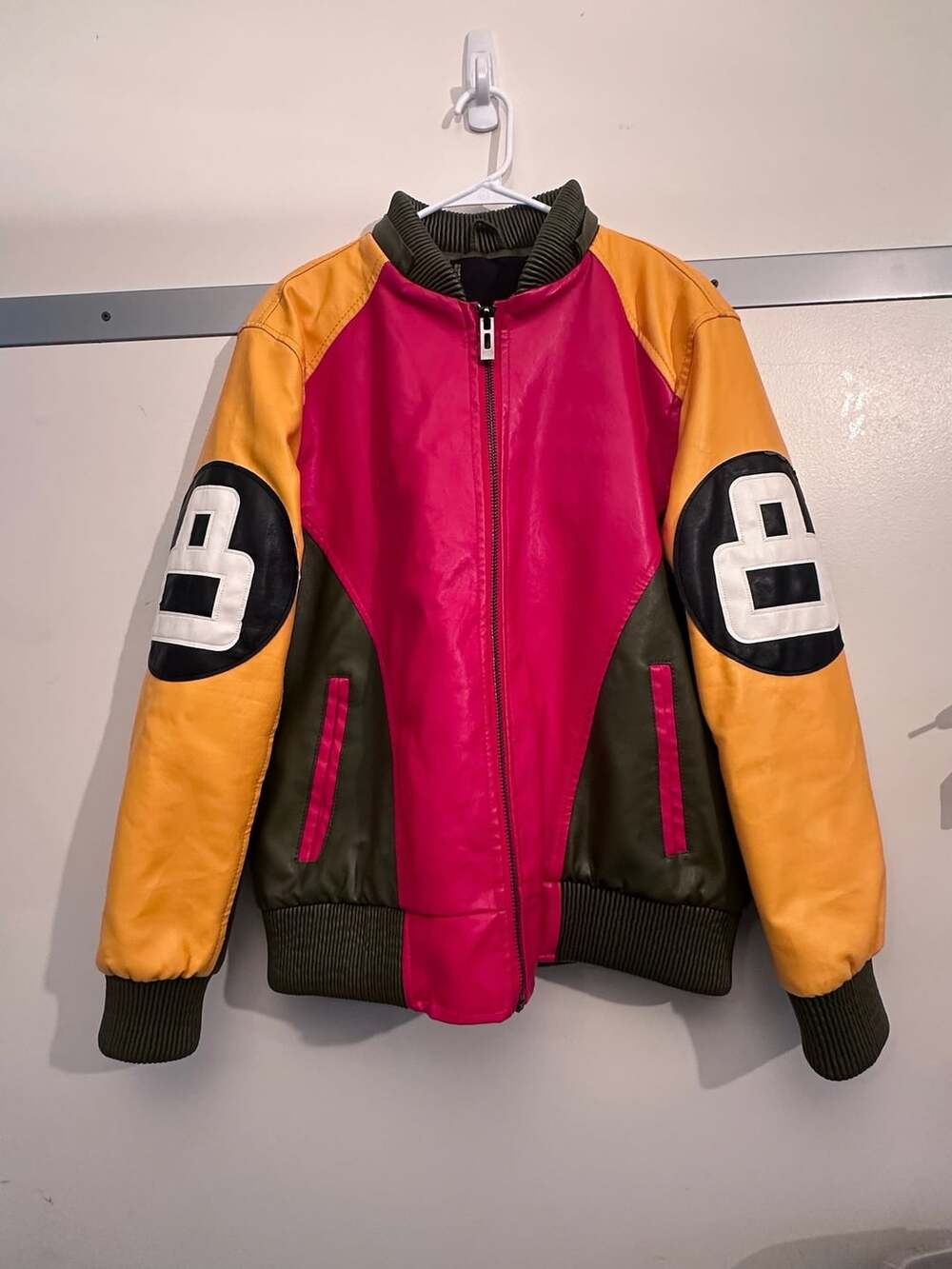 Robert Phillipe 8 Ball Bomber Jacket Size L Multicolor
